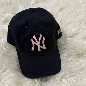 Black Cap with Pink Logo